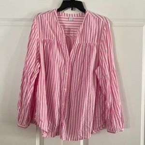 Pink & White striped Blouse